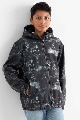 Geacă softshell cu glugă - impermeabilă - cu model