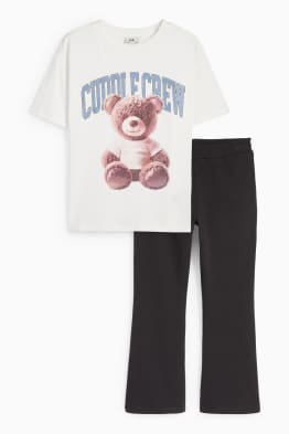 Urs - set - tricou cu mânecă scurtă și pantaloni de trening - 2 piese