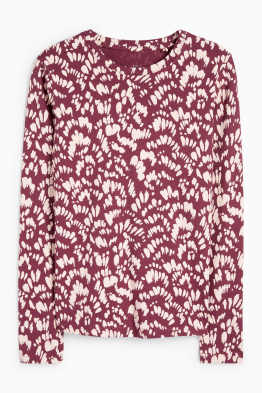 Haut à manches longues - slim fit - à motif