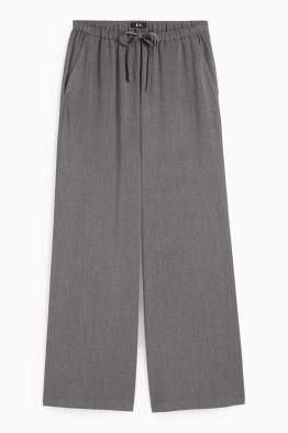 Pantaloni de stofă - talie medie - wide leg