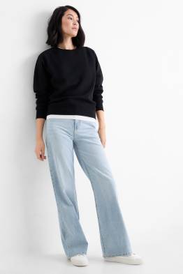 Wide leg jeans - talie înaltă