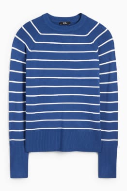 Pulover din tricot fin - cu dungi