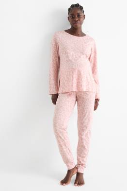 Pijama pentru alăptare - imprimeu de leopard