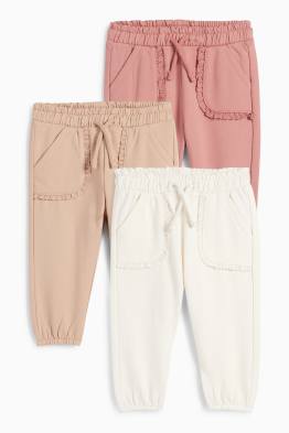 Multipack 3 perechi - pantaloni de trening bebeluși