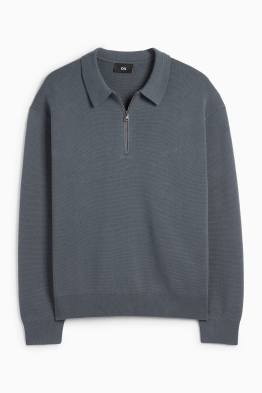 Tricou polo cu mânecă lungă - din tricot