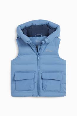 Quilted gilet with hood - water-repellent
