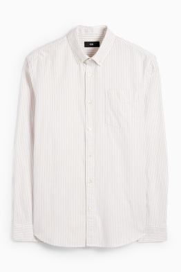 Shirt - regular fit - button-down collar - striped