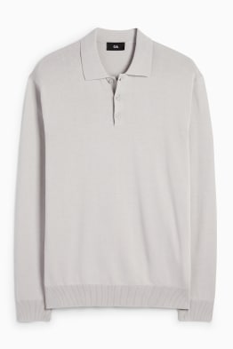 Tricou polo cu mânecă lungă - din tricot