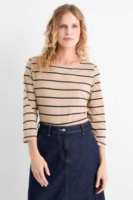 Tricou cu mânecă lungă - cu dungi