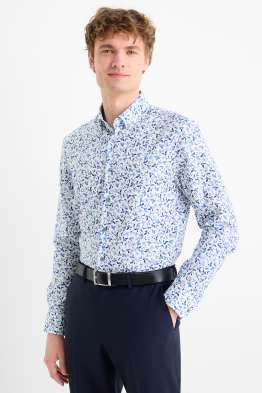 Cămașă office - regular fit - guler Kent - ușor de călcat - cu model