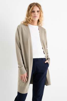 Cardigan tricotat lung