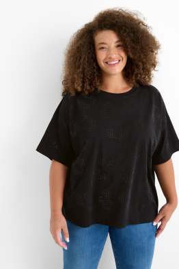 Tričko se štrasovými kamínky - regular fit