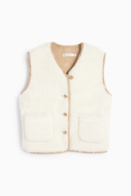 Vestă din piele shearling sintetică