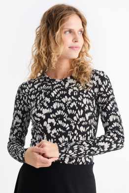 Haut à manches longues - slim fit - à motif