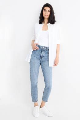 Mom jeans - vita alta - LYCRA®