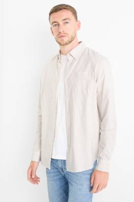 Shirt - regular fit - button-down collar - striped