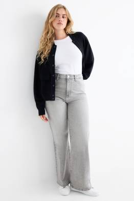 Wide leg jeans - talie înaltă