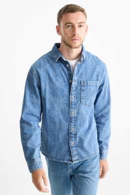 Cămașă din denim - relaxed fit - guler Kent