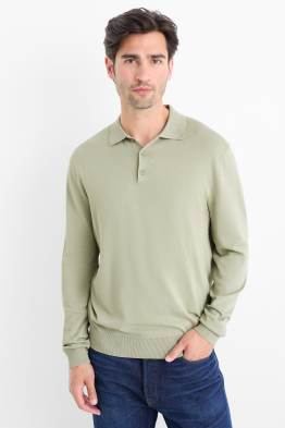 Tricou polo cu mânecă lungă - din tricot