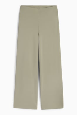 Broek van jersey - high waist - wide leg