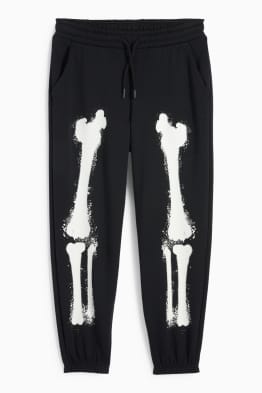 Halloween - schelet - pantaloni de trening - Glow in the dark