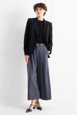 Pantaloni de stofă cu curea - talie înaltă - wide leg