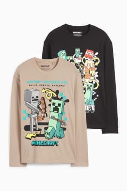 Multipack 2 buc. - Minecraft - tricou cu mânecă lungă