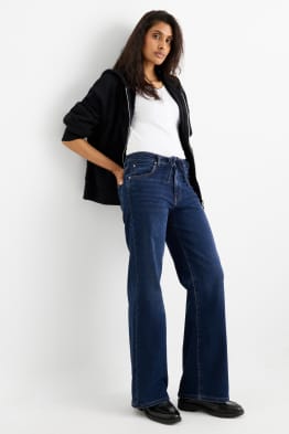 Wide leg jeans - talie medie - LYCRA®