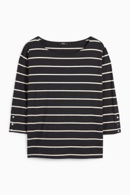 Tricou cu mânecă lungă - cu dungi