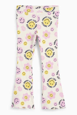 SmileyWorld® - colanți evazați - reiați