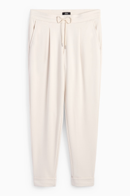 Pantaloni din jerseu - talie medie - tapered fit