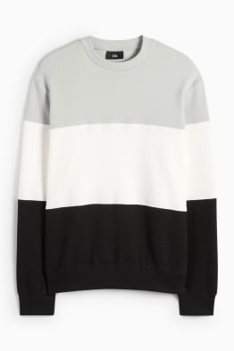 Sweatshirt - gerippt - gestreift