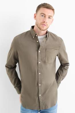 Shirt - regular fit - button-down collar