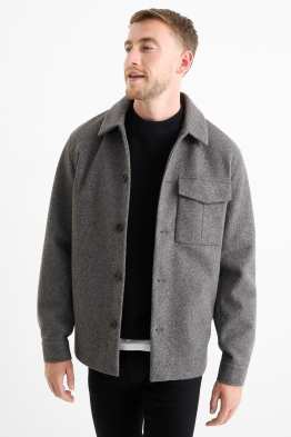 Jachetă tip cămașă - regular fit - guler Kent - cu model