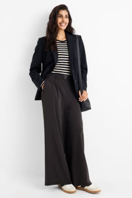 Pantaloni din jerseu - talie înaltă - wide leg