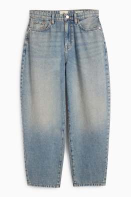 Barrel jeans - talie înaltă