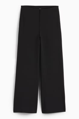 Jersey trousers - high waist - wide leg