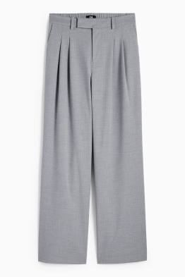 Pantaloni office - talie medie - relaxed fit - dungi fine