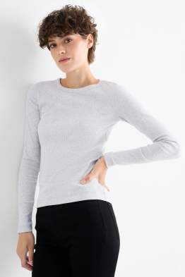 Multipack 2 buc. - tricou cu mânecă lungă - slim fit - reiat