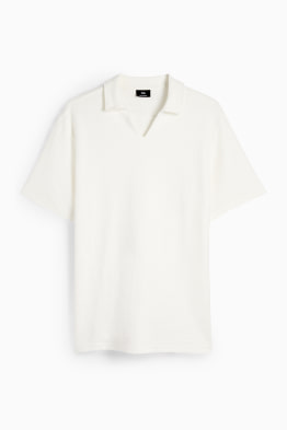 Tricou polo din tricot - relaxed fit - structurat
