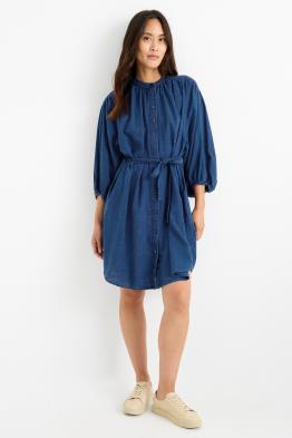 Rochie tip bluză din denim
