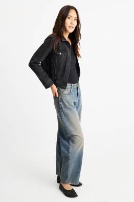 Barrel jeans - talie înaltă