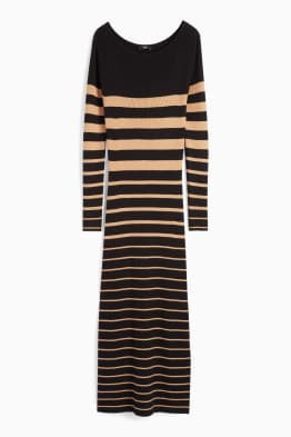 Rochie din tricot - reiată - cu dungi