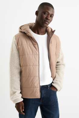 Quilted jacket with hood