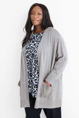 Cardigan tricotat lung