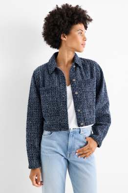 Jachetă din denim bouclé