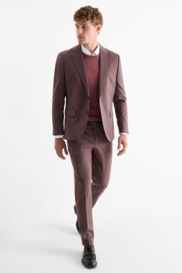 Pantaloni modulari cu conținut de lână pură - slim fit - stretch