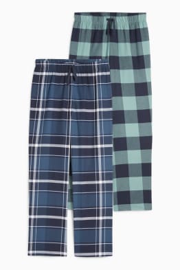 Multipack 2 perechi - pantaloni de pijama - în carouri