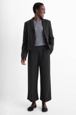 Pantaloni de stofă - talie medie - straight fit