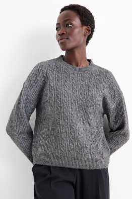 Jumper - cable knit pattern